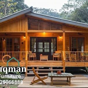 Rumah Panggung Kayu Jati Modern Tropis – Hunian Elegan Bernuansa Alami 