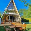Rumah Glamping 2 Lantai Modern  Kayu Jati Jepara