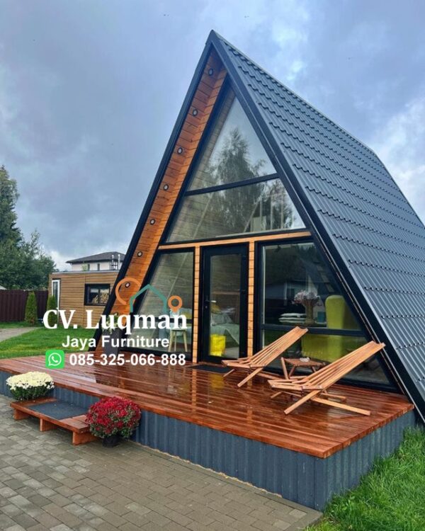 Rumah Kayu Glamping Modern Kayu Jati Jepara