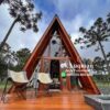 Rumah Kayu Glamping Unik Mewah Minimalis