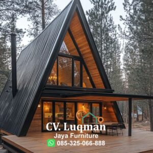 Rumah kayu A Fram Lodge Minimalis Mewah