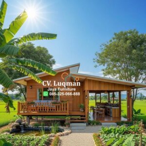 Rumah Panggung Jati Klasik Modern