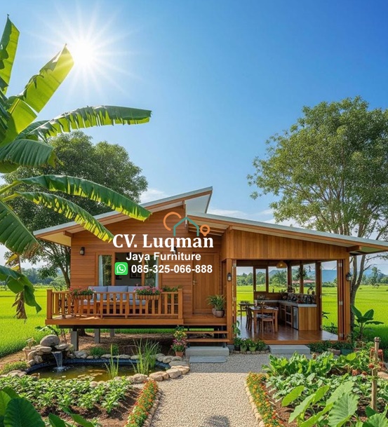 Rumah Panggung Jati Klasik Modern
