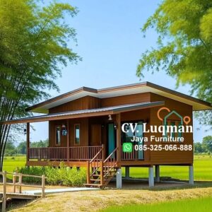 Rumah Panggung Minimalis Kayu Jati Modern