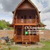 Rumah Lumbung Modern Kayu Jati Jepara 2 Lantai