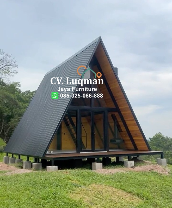Villa Aesthetic Kayu Jati Model Segitiga – Desain Cantik, Awet, dan Bernilai Seni Tinggi