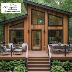 Modern Tiny Cabin Minimalis "Forest Retreat" - Solusi Hunian Estetik yang Nyaman
