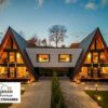 Rumah Kayu A-Frame Double Cabin Modern – Desain Elegan Dua Sisi untuk Villa, Glamping, dan Hunian Eksklusif