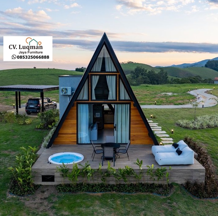 Villa A-Frame Modern Mewah dengan Konsep Open Space