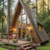 Arsitektur Unik Rumah Segitiga A-Frame Kayu Solid Premium