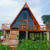 Rumah Segitiga 2 Lantai kayu Jati