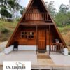 Villa A-Frame Kayu Minimalis 2 Lantai: Hunian Rustic dengan Sentuhan Modern