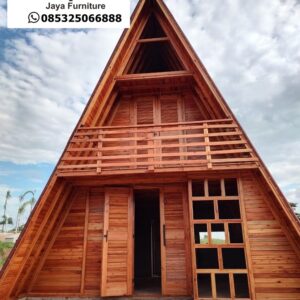 Rumah Segitiga Kayu jati Jepara