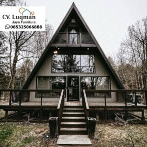 Rumah Segitiga 2 Lantai Kayu Jati Karya Jepara