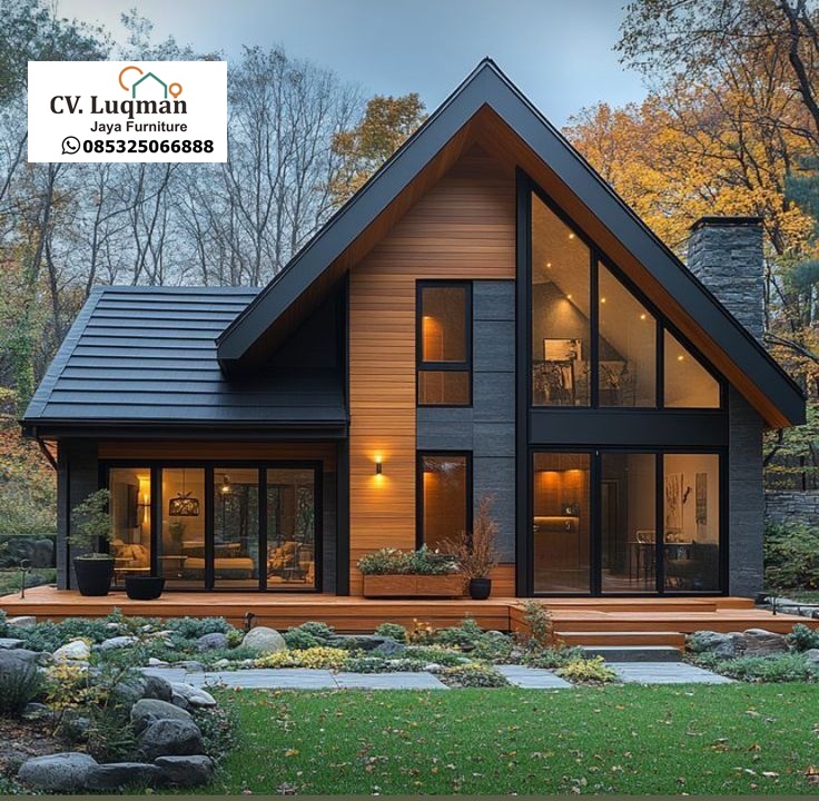 The Sanctuary Home: Hunian Modern Luxury Cabin - Desain Kontemporer