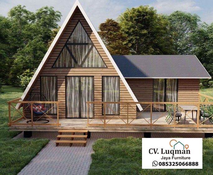 Desain Rumah Kayu A-Frame Modern – Hunian Estetis dan Nyaman Bergaya Alam