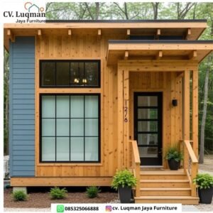 Tiny House Modern Minimalis - Hunian Kayu Eksklusif