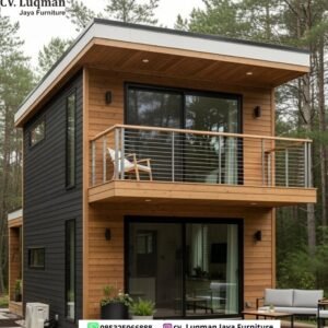 Rumah Kayu Jati Minimalis Modern- Tipe Mezzanine Luxury