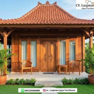 Rumah Kayu Jati Minimalis-Klasik Modern (Handcrafted Jepara)