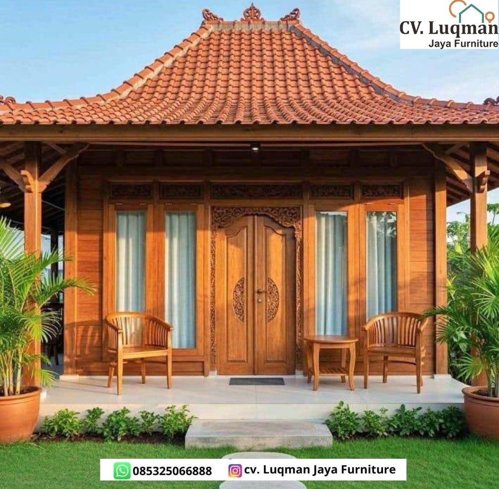 Rumah Kayu Jati Minimalis-Klasik Modern (Handcrafted Jepara)
