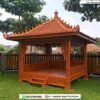 Gazebo Kayu Jati Ukir Klasik Jepara - Kemewahan Tradisional di Halaman Anda