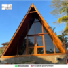 Rumah Segitiga Mewah Kayu Jati Karya Jepara