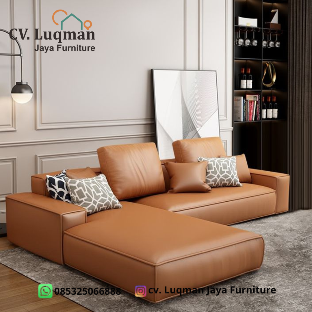 Eksplorasi Detail: Masterpiece Sofa L-Shape Modern dari CV. Luqman Jaya Furniture