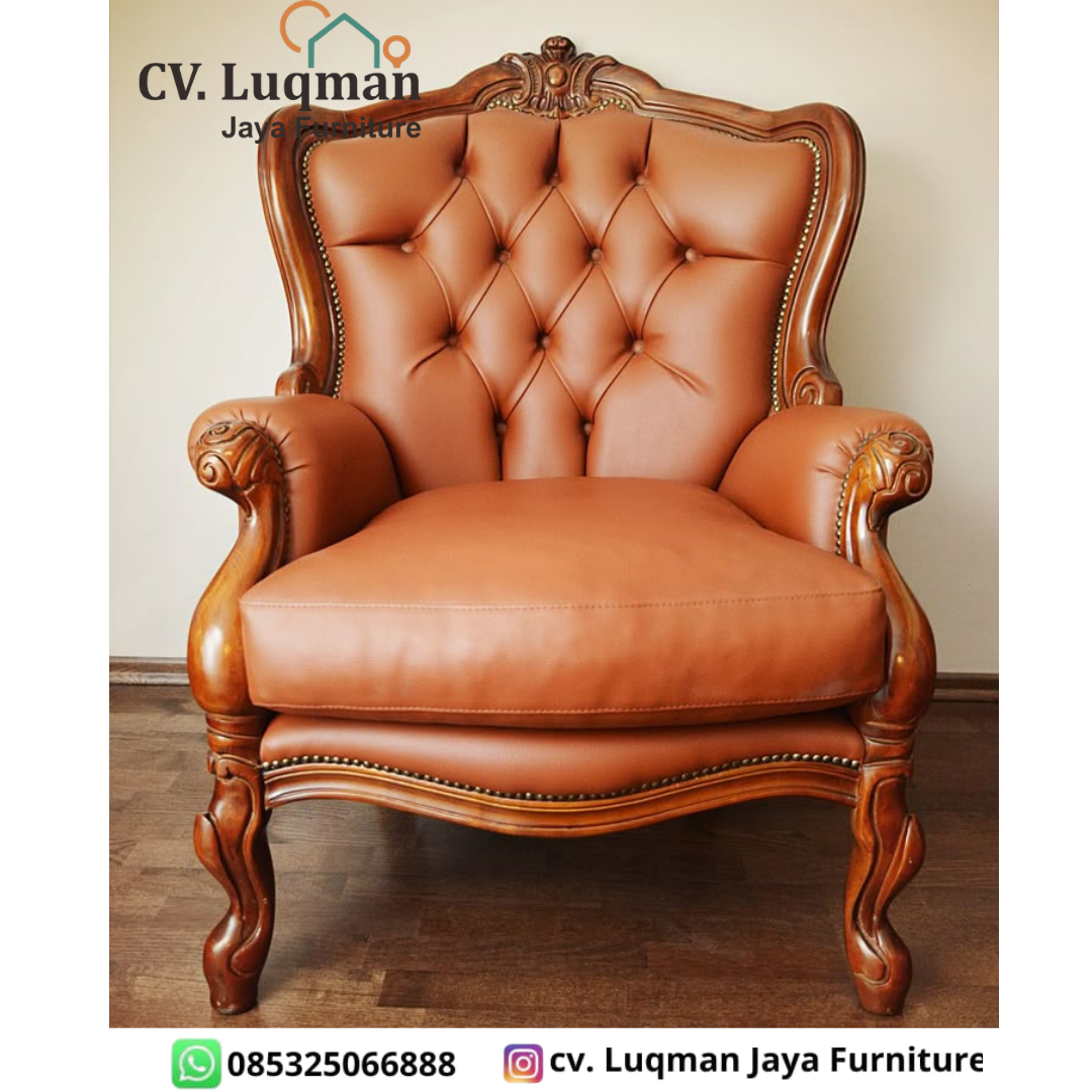 Kursi Wingchair Klasik Mewah Koleksi Eksklusif CV. Luqman Jaya Furniture