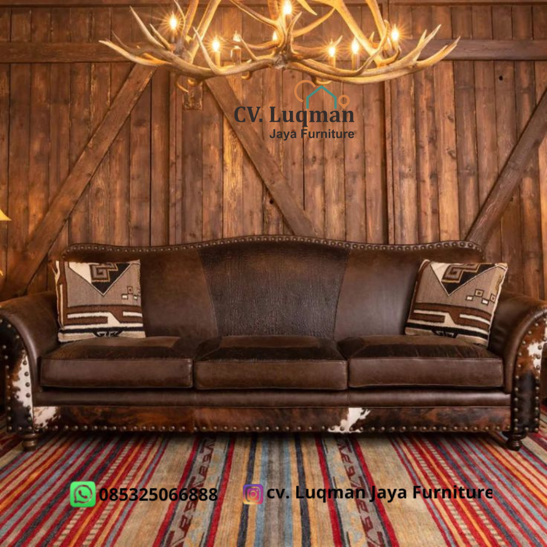 Sofa Kulit Klasik Premium CV. Luqman Jaya Furniture: Perpaduan Sempurna Estetika Eksotis dan Kenyamanan Maksimal