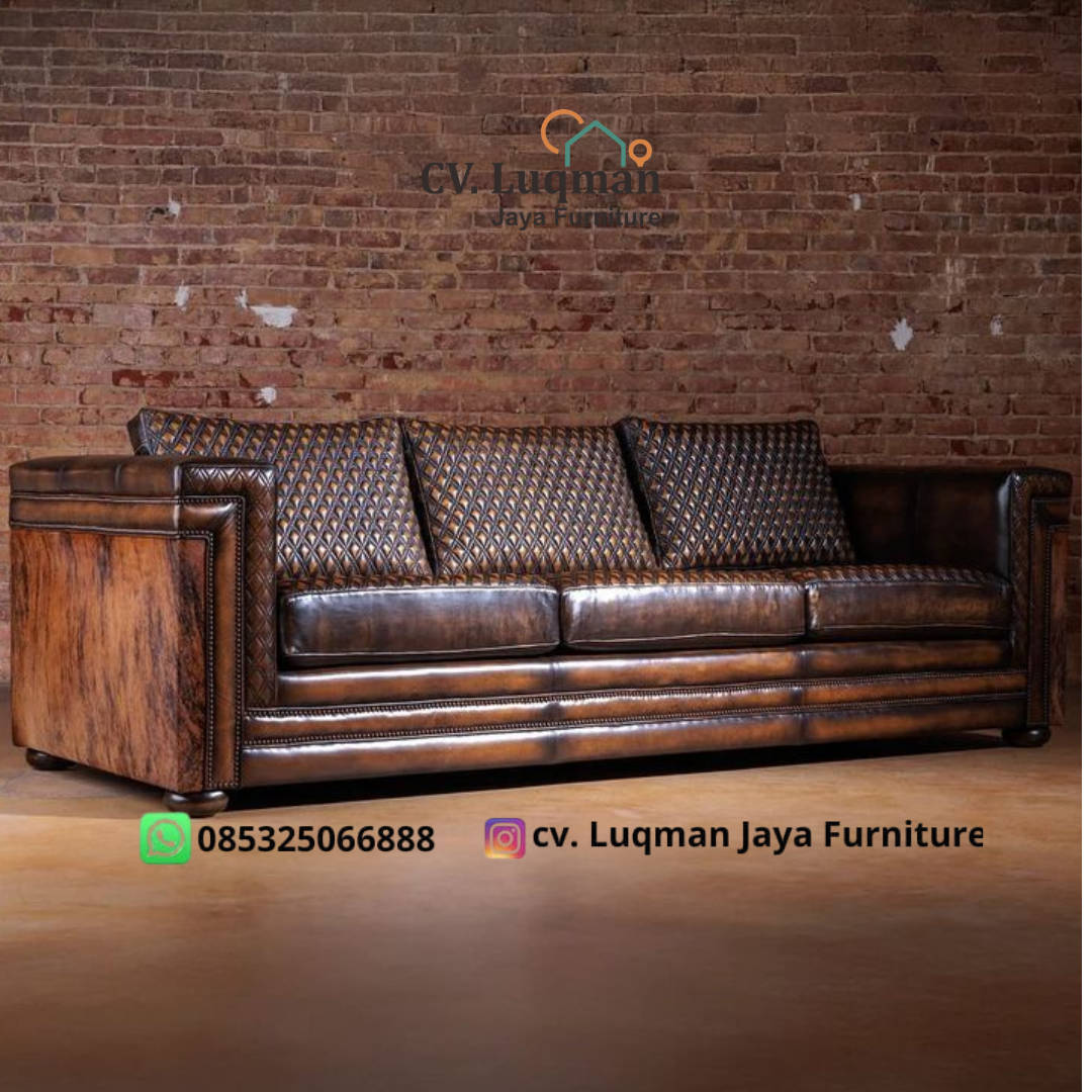 Sentuhan Kehangatan Vintage: Sofa Kulit Eksklusif dari CV. Luqman Jaya Furniture