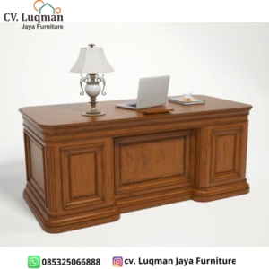 Meja Direktur Klasik Jati Super Kokoh CV. Luqman Jaya Furniture