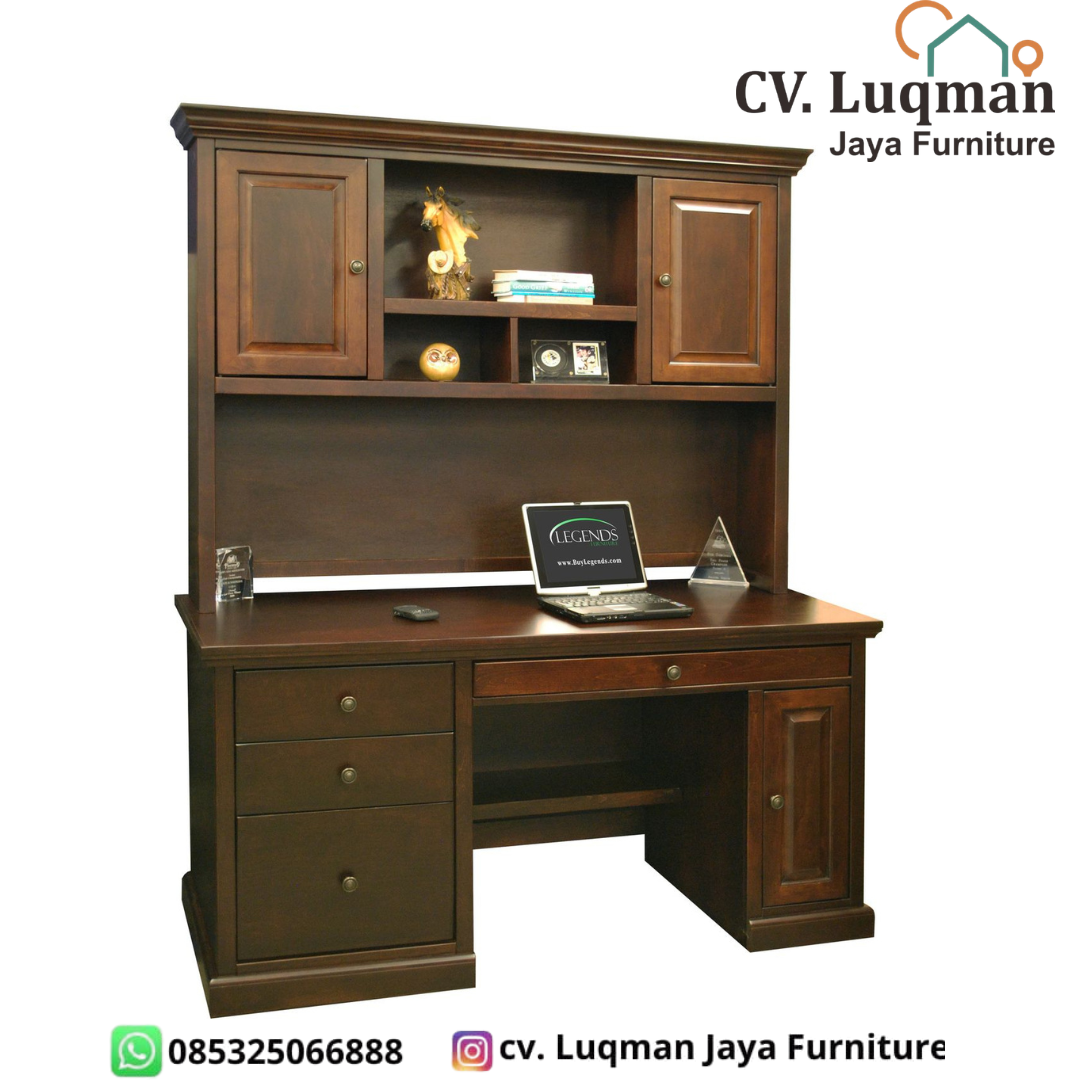 Meja Kerja Hutch Klasik CV. Luqman Jaya Furniture