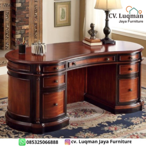 Meja Kidney Desk dari CV. Luqman Jaya Furniture