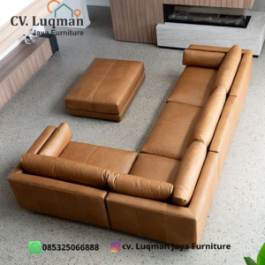 Sofa Kulit L-Shape Eksklusif dari CV. Luqman Jaya Furniture