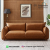 Sofa Kulit Cognac Eksklusif dari CV. Luqman Jaya Furniture