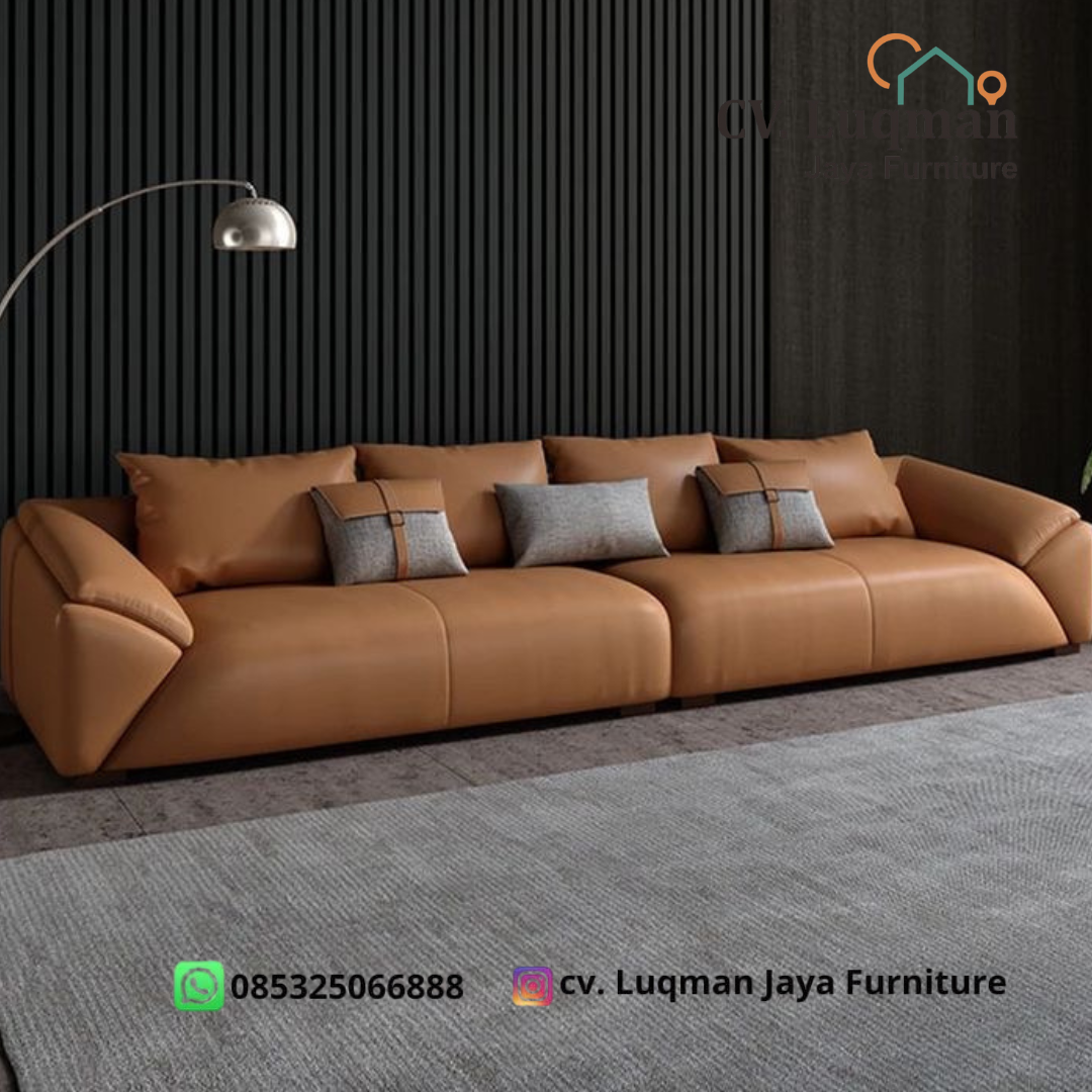 Kemewahan Klasik dalam Balutan Modern: Sofa Premium Leather Wood Edition
