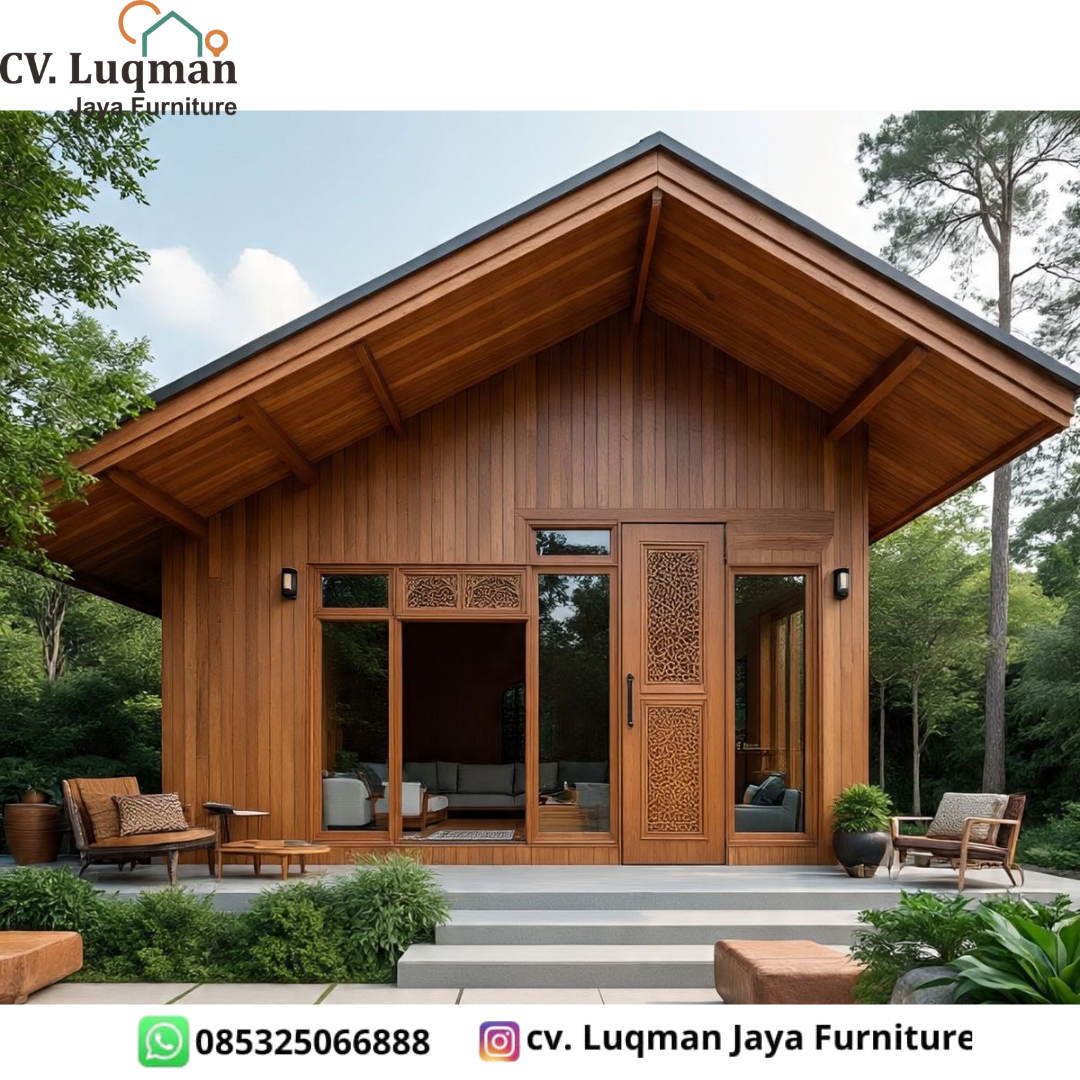 Rumah Kayu Jati Minimalis_Model Limasan Ukir Jepara