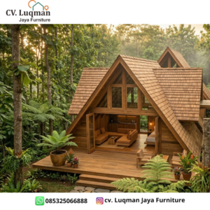 Rumah Kayu Segitiga Modern Premium 4x6 – CV. Luqman Jaya Furniture Rumah Kayu Segitiga Modern Premium 4x6 – CV. Luqman Jaya Furniture