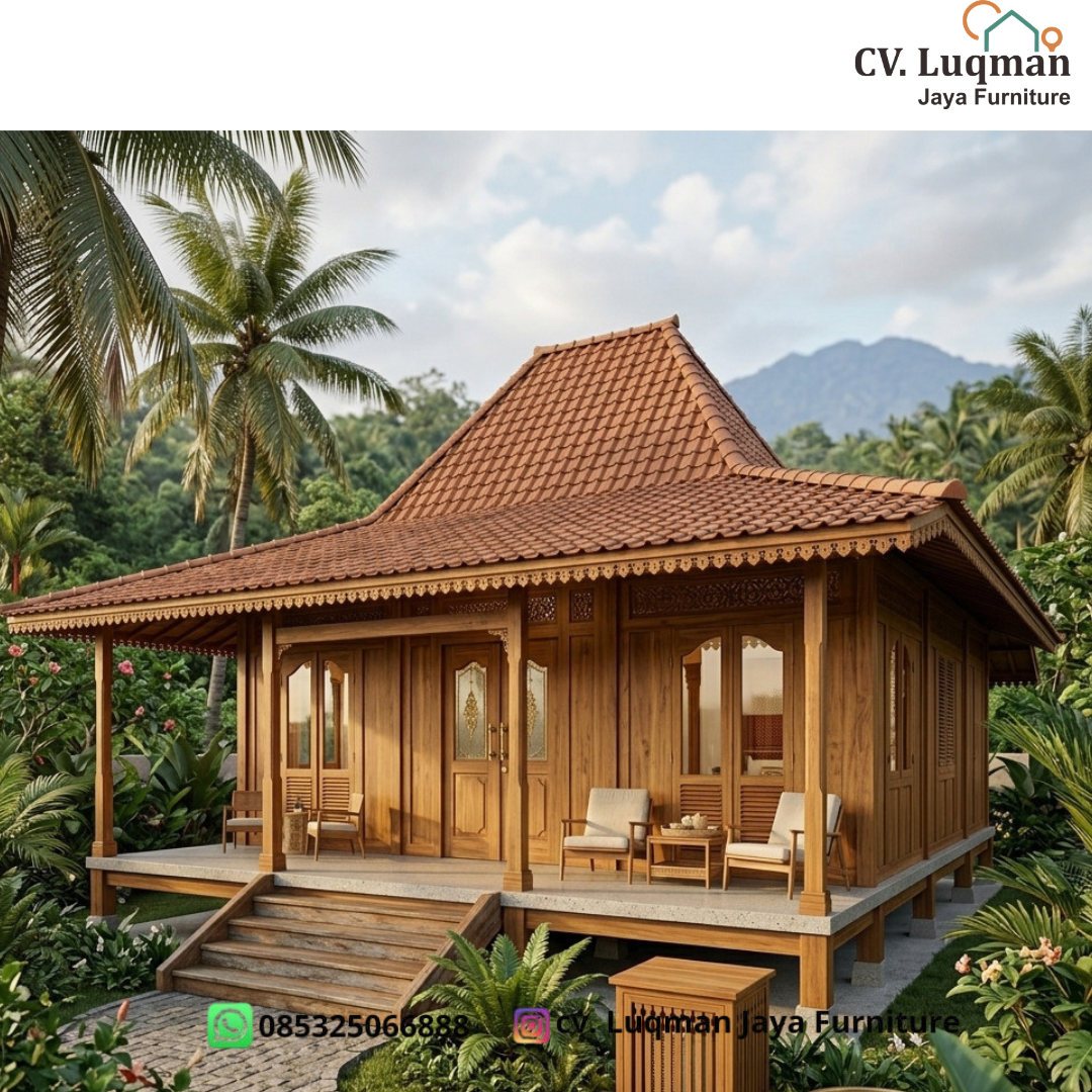 Rumah Kayu Panggung Limasan Jati Klasik Modern Premium