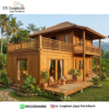 Rumah Kayu Jati Dua Lantai Premium