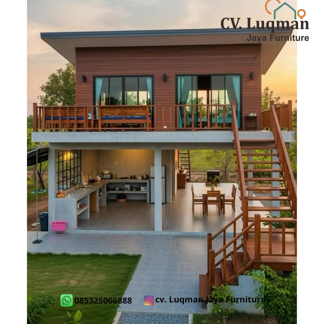 Rumah Kayu Jati Panggung Minimnalis 6x7: Modern dan Kokoh