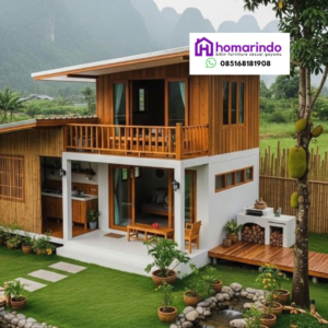 Rumah Panggung Kayu Jati Minimalis