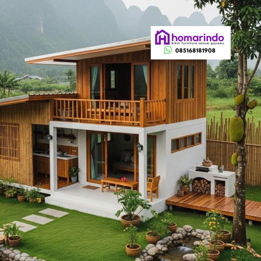 Rumah Panggung Kayu Jati Minimalis