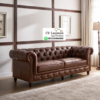 Sofa Chesterfield Kulit Asli Premium