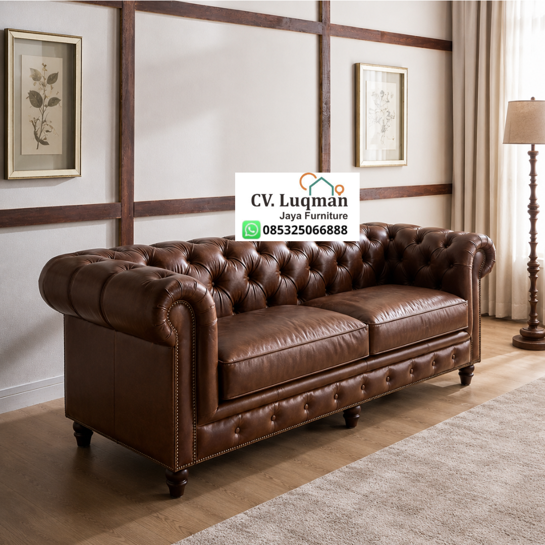 Sofa Chesterfield Kulit Asli Premium Sofa Chesterfield Kulit Asli Premium