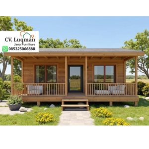 Rumah Glamping Minimalis Kayu Jati