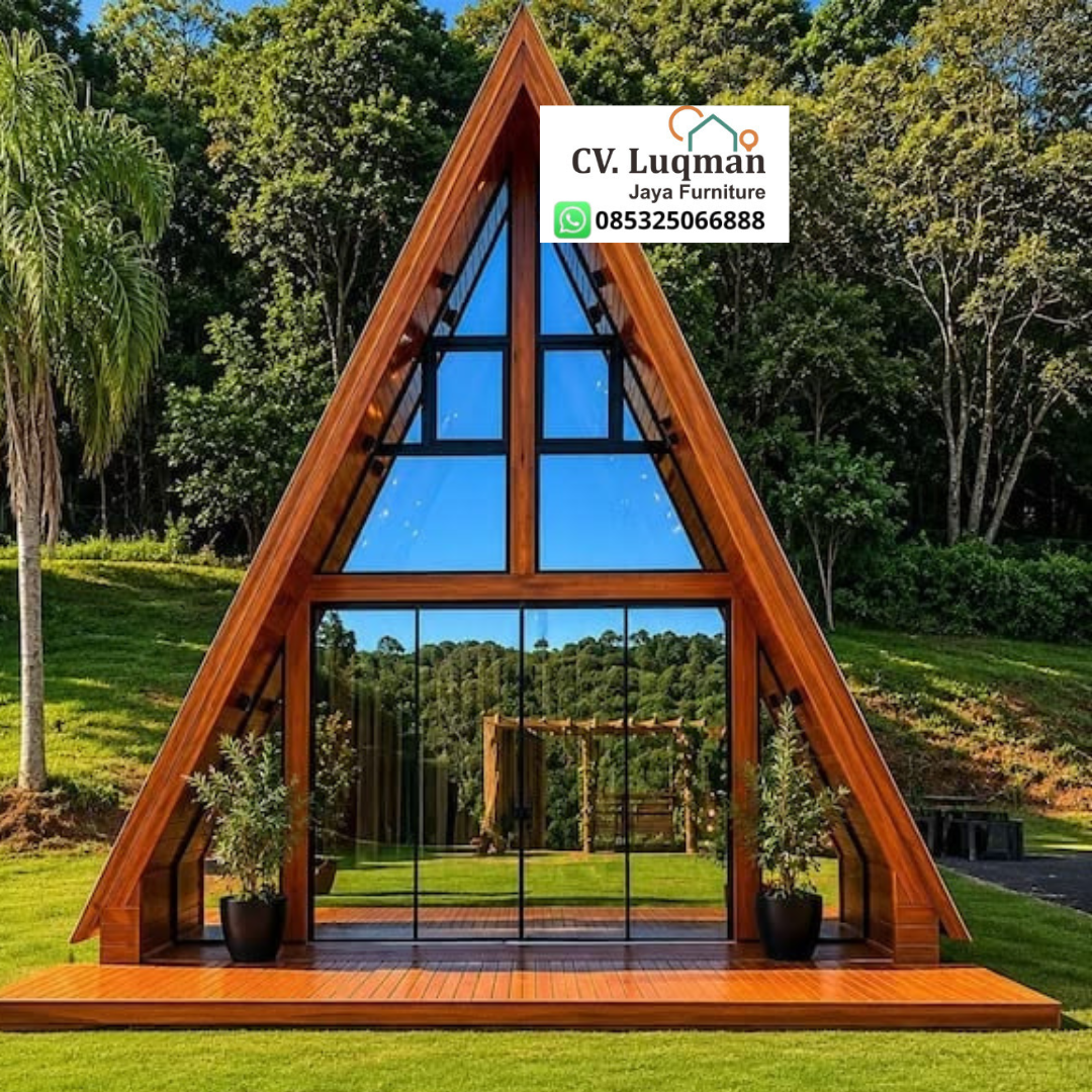 Rumah Glamping Kayu Jati Mewah