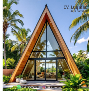 Rumah Segitiga Kayu Jati 4X6