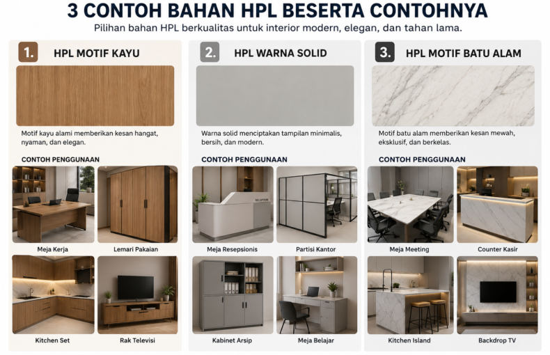 3 Contoh Bahan HPL