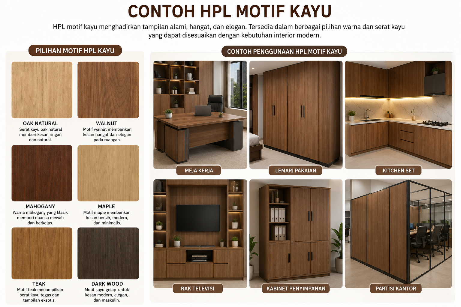 HPL Motif Kayu HPL Motif Kayu